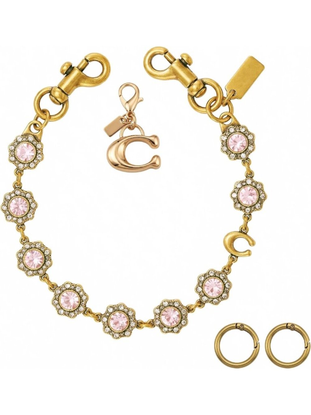 Stylish Gold Bag Charm Chain for Handbags | Double-Spring Clasp & Versatile
